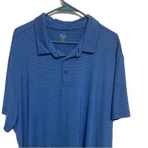 Blue Striped Polo Shirt Lightweight